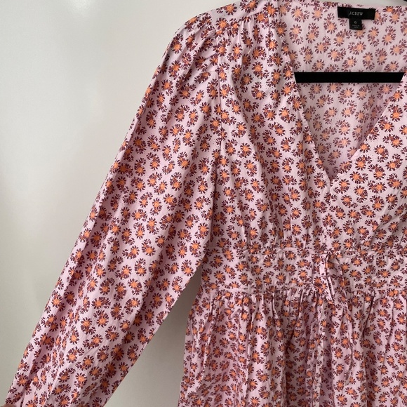 J.Crew cotton poplin mini dress peony paisley print Pink - Picture 5 of 9